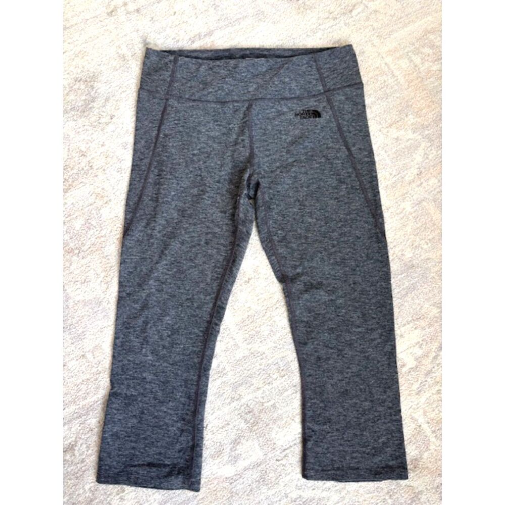 The North Face Crop/Capri Leggings Heather Gray Women Workout Athletic Athleisur